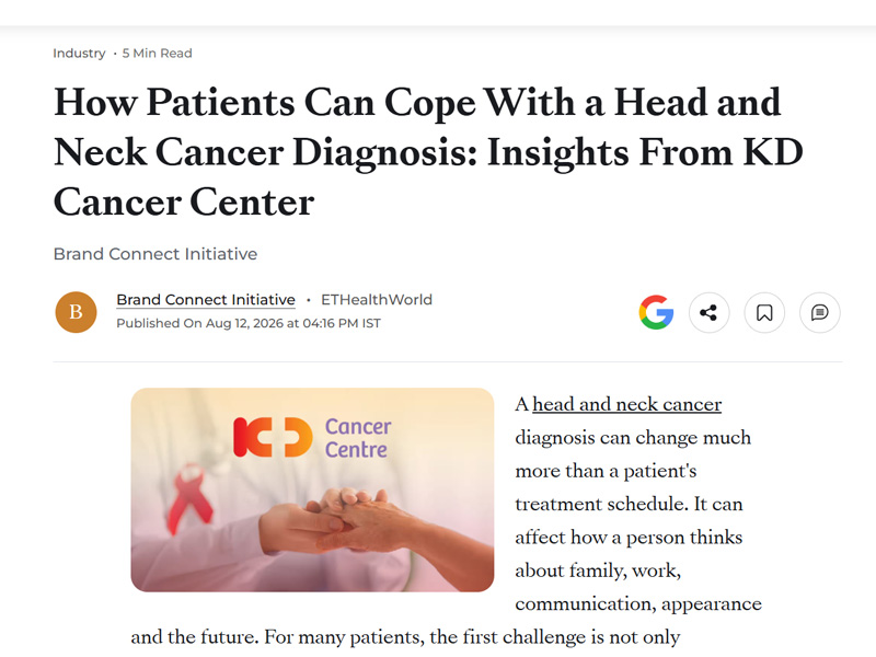 Cancer Centre Ahmedabad newspaper coverage about cancer treatment