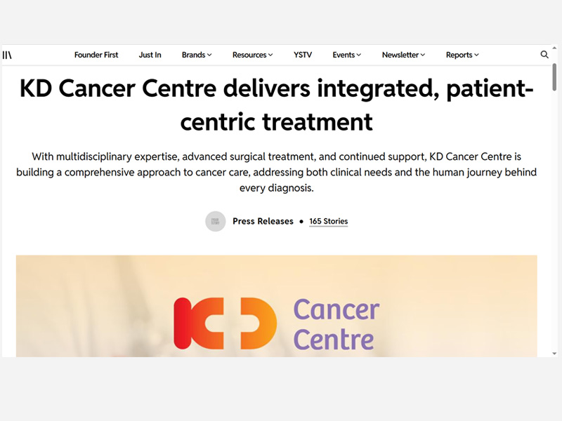Cancer Centre Ahmedabad newspaper coverage about cancer treatment